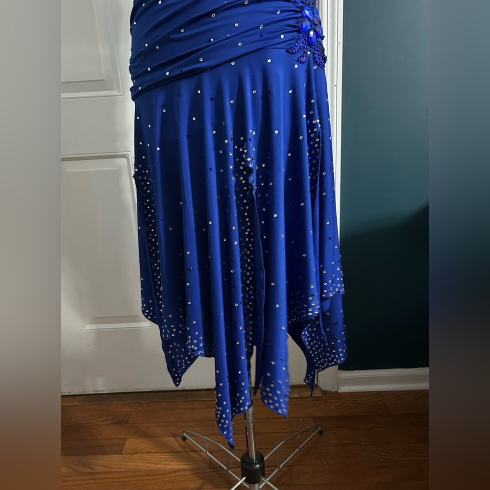 Blue Rhythm Ballroom Dance Dress - Picture 7 of 7